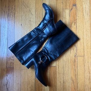 Frye Black Heeled Leather Boots